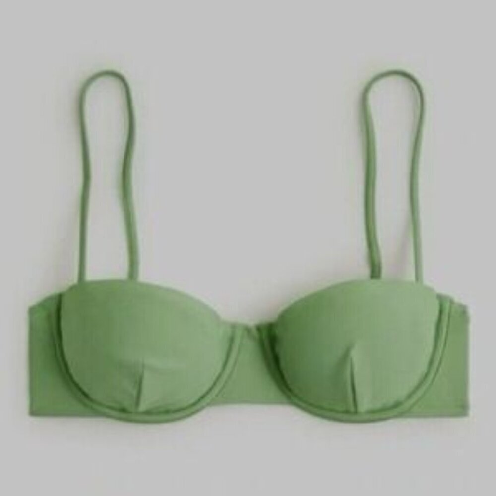 J. Crew Light Green Underwire Bikini Top